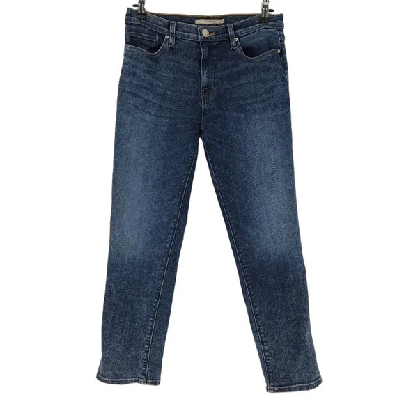 Hudson Nico Straight Ankle Jeans Mid Rise Journey Home Dark Wash Denim - Picture 1 of 6